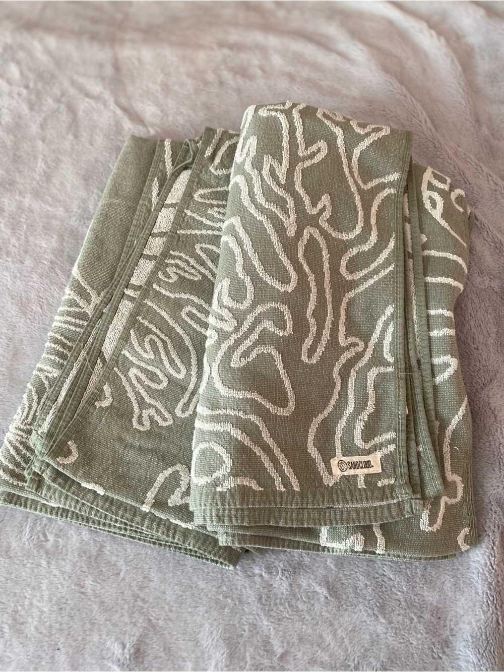 SandCloud 100%organic cotton set of 2 Sea Turtle Reef Deep Ocean beach towels